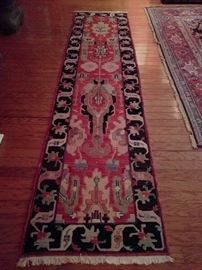 Lovely handwoven, 100% wool runner, measures 3' 2" x 13' 6"