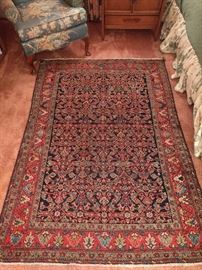 GORGEOUS Persian Ferahan Sarouk, 100% wool, hand woven, measures 4' 6" x 6' 6".