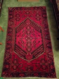 Tribal Kurdish Bidjar rug, 100% wool, hand woven, measures 3' 9" x 6' 5".