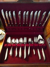 71-Piece set of Oneida Community Stainless *Twin Star* Atomic Age flatware