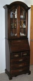 Solid Wood Bonnet Top narrow Drop Front Secretary