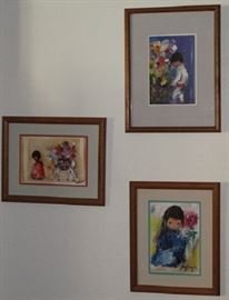Ettore "Ted" De Grazia (1909-1982) Framed Prints from original oils. 1980's