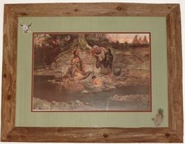 "Three Generations", Framed Print by Charles M. Russell