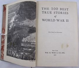 Showing title page of 100 Best True Stories of World War II with 32 Illustrations Wm. H. Wise & Co., Inc. (1945)