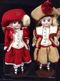 Pair Of Vintage German Bisque Dolls 