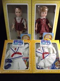 effanbee bobbsey twins dolls with change of clothing