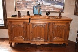 Ray Hare "Leaving Winter," Dave McGary Grandmothers Heirloom, Other Bronze Sculptures, Side Board