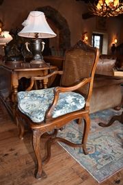 French-style Caned Arm Chair