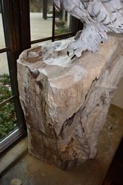 Zach Comeaux "Carved Owl" On Petrified Wood