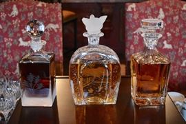 Etched Liquor Decanters