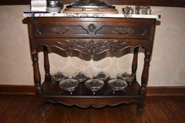 Antique French Marble Side Board