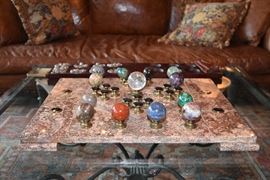 Rockhounds Game Made by David Gibson with Semi Precious Stones, Dinosaur Bones, etc.