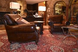Brown Leather Lounge Chairs