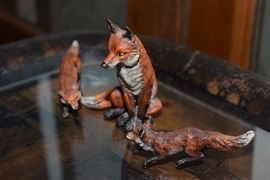 Scully & Scully Cast Iron Fox Figurines