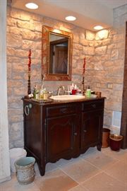 Vanity, Mirror, Bathroom Items