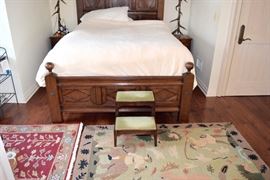 Gothic Queen Bed, Scully & Scully Bed Steps