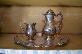 Antique Silver Plate Tea Server