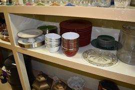 Metal Williams-Sonoma Plates and Bowls