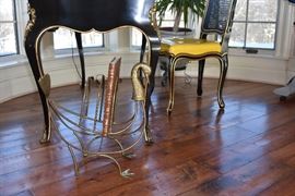 Retro Brass Duck Magazine Rack