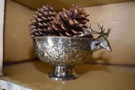Stag Head Footed Bowl