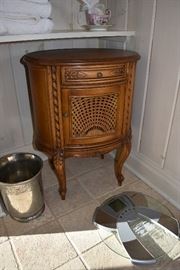 Caned Front Side Table
