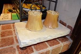 Stone Cheese Block, Hide Lamp Shades