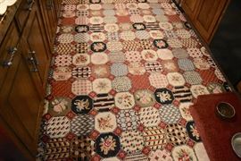 Patchwork pattern rug, 9ftx6ft