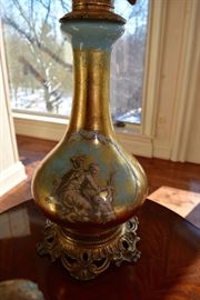 Handpainted Antique Lamp Detail