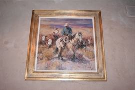 Sussane Baker "Buckarro in Green" Painting