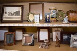 Picture Frames, Clocks, Porcelain and more
