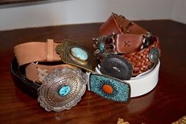 Turquoise and Leather Belts