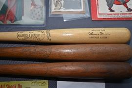 Vintage H&B Louisville Slugger Bats; Babe Ruth, Lou Gherig, etc