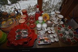 Poggi Bonsi Canisters, Staub Crocks, Neiman Marcus Christmas Set