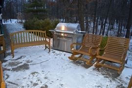 Teak Oversized Rocking Chairs, Frontgate Grill, Country Casuals Teak Loveseat