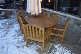 Country Casuals Teak Dining Table and 8 Chairs