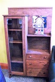 Antique oak side by side