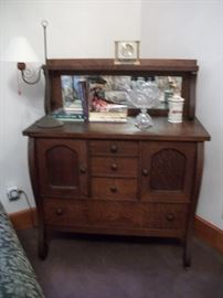 Antique oak side board