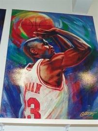 Michael Jordan " Free Throw" signed by artist