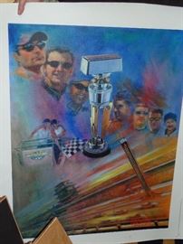 Car Racing stars-signed by artist