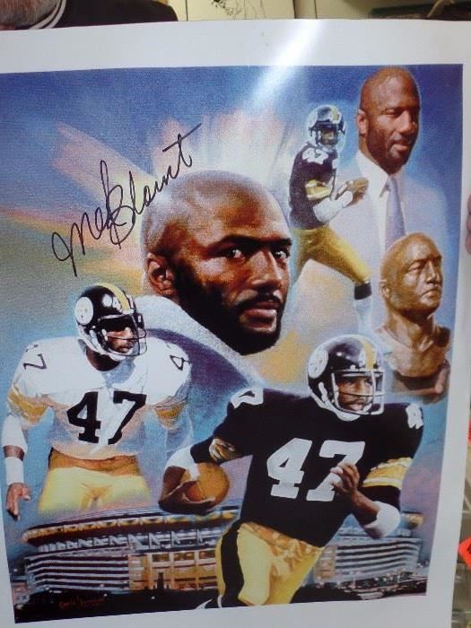 Mel  Blount-signed by Mel and artist