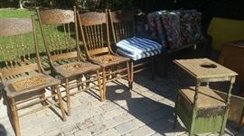 Primitive wood chairs 