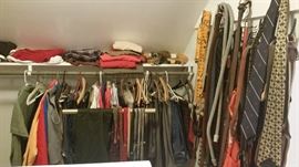 Mens ties, belts, clothing, accessories