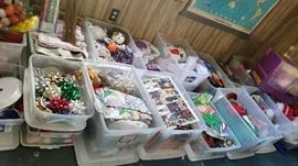 BINS CAN NOT BE SOLD - ONLY THE DECORATIONS INSIDE!