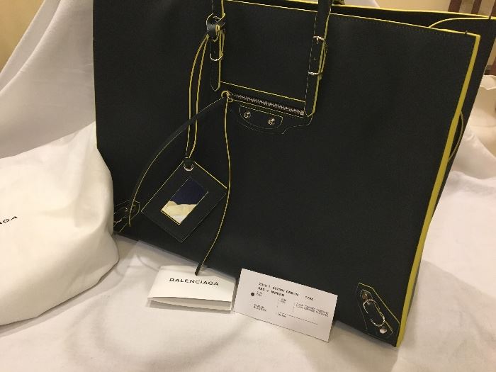 Balenciaga Large Leather Papier Tote, brand new, never used. $2500 retail