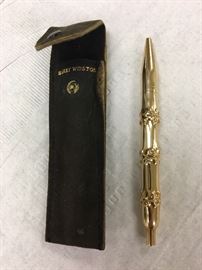 Rare 1940's vintage Harry Winston solid 14k gold pen, very rare!!!