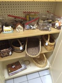 Some of the many baskets; craft items
