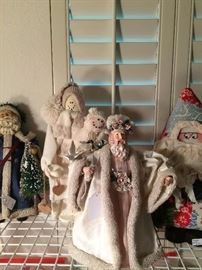Assortment of Santas and snowmen
