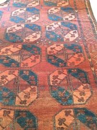 Antique handmade Turkish 7 x 9.4 rug