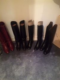 Several pairs of boots