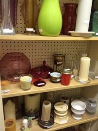 Lots of vases and candles